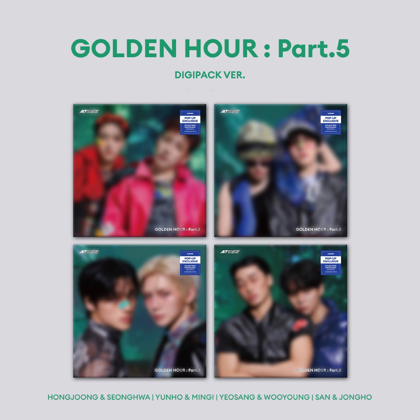ATEEZ - GOLDEN HOUR : Part.5 (DIGIPACK UNIT VER.) - POP-UP Exclusive