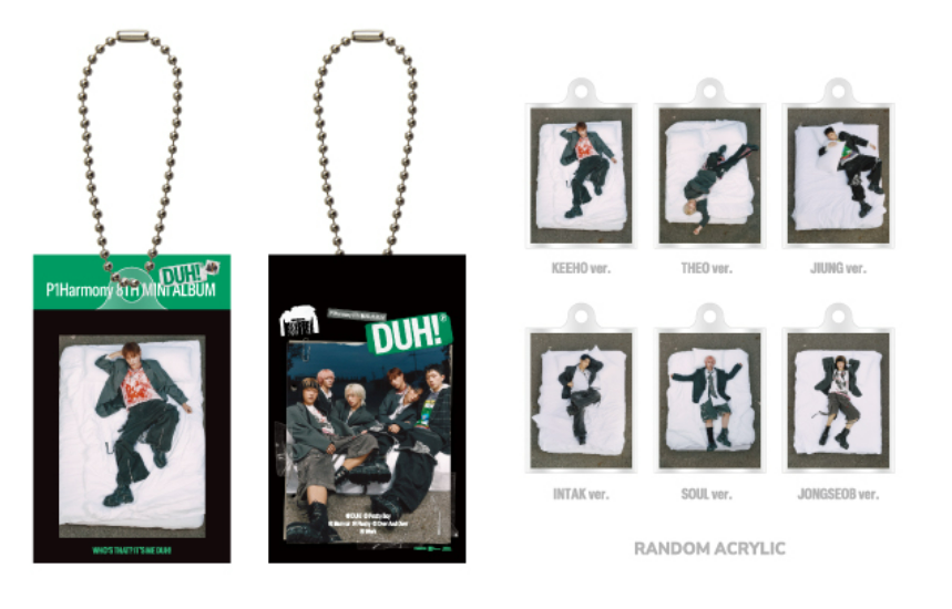 P1Harmony - DUH! Seoul Popup Random Mini Album Keyring
