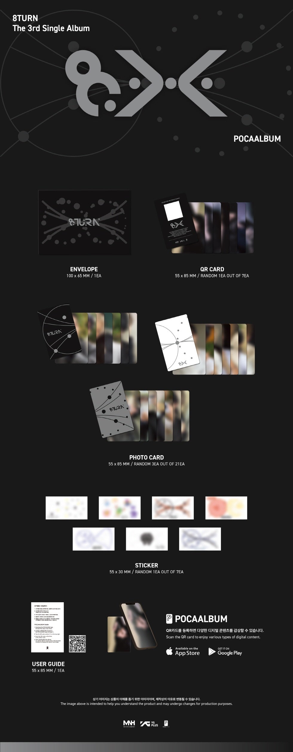 [PRE-ORDER] 8TURN - 8.X [3rd Single Album - POCAALBUM Ver.] contents and inclusions | TokkiPop UK