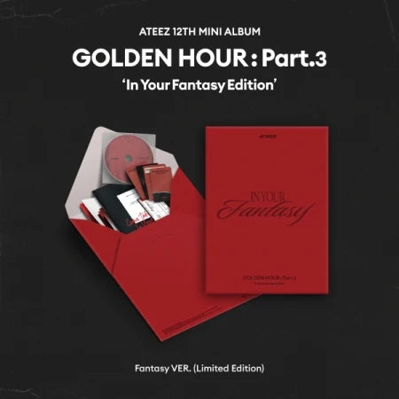 [PRE-ORDER] ATEEZ - 12th Mini Album GOLDEN HOUR : PART.3 IN YOUR FANTASY EDITION LIMITED Edition with POB option