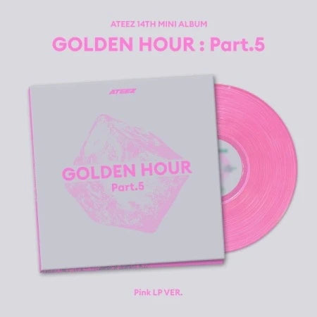 [PRE-ORDER] ATEEZ - GOLDEN HOUR : PART 5 [14th Mini Album - Pink LP Ver.] with POB option
