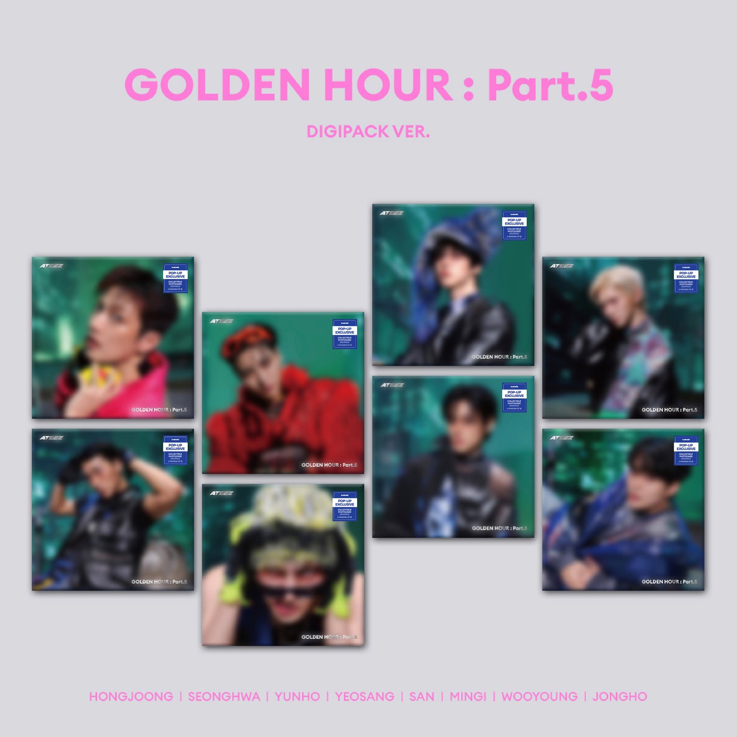 [PRE-ORDER] ATEEZ - GOLDEN HOUR : Part.5 (DIGIPACK VER.) - POP-UP Exclusive