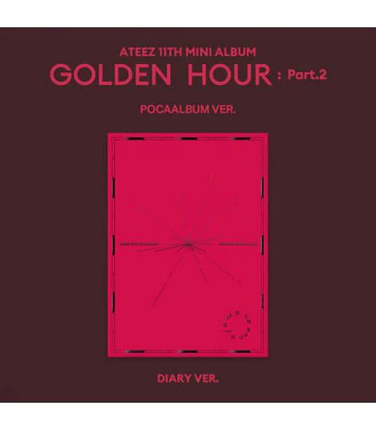 ATEEZ 11th Mini Album GOLDEN HOUR Part.2 POCA Version official K-pop album diary version