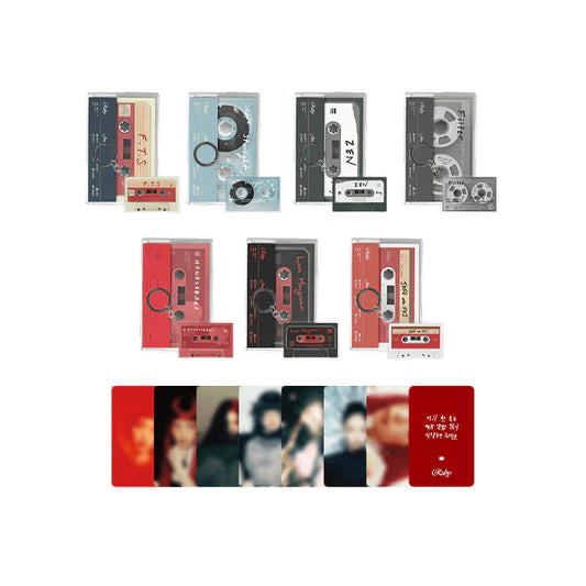 JENNIE RUBY Cassette Tape Keyring and Photocard official K-pop merch
