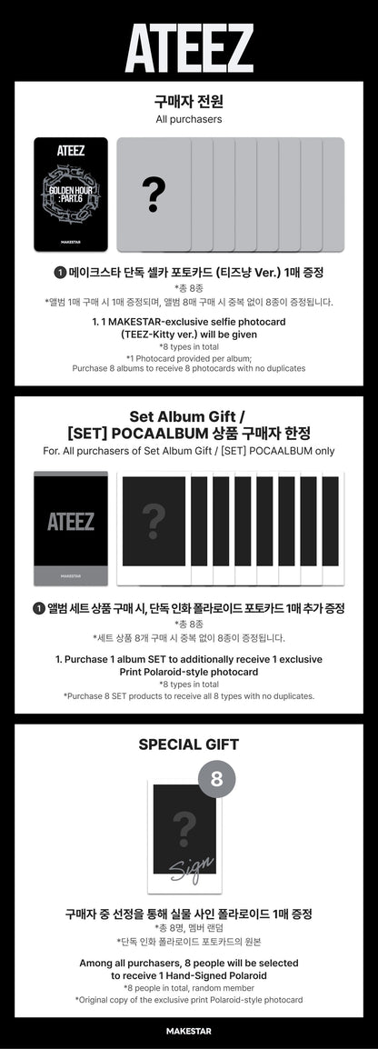 [PRE-ORDER] ATEEZ - GOLDEN HOUR : Part.6 [15th Mini Album - Pocaalbum Ver.]