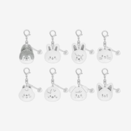 [PRE-ORDER] Stray Kids - SKZOO Face Keyring Silver Ver. [<dominATE : celebrATE> Merch]