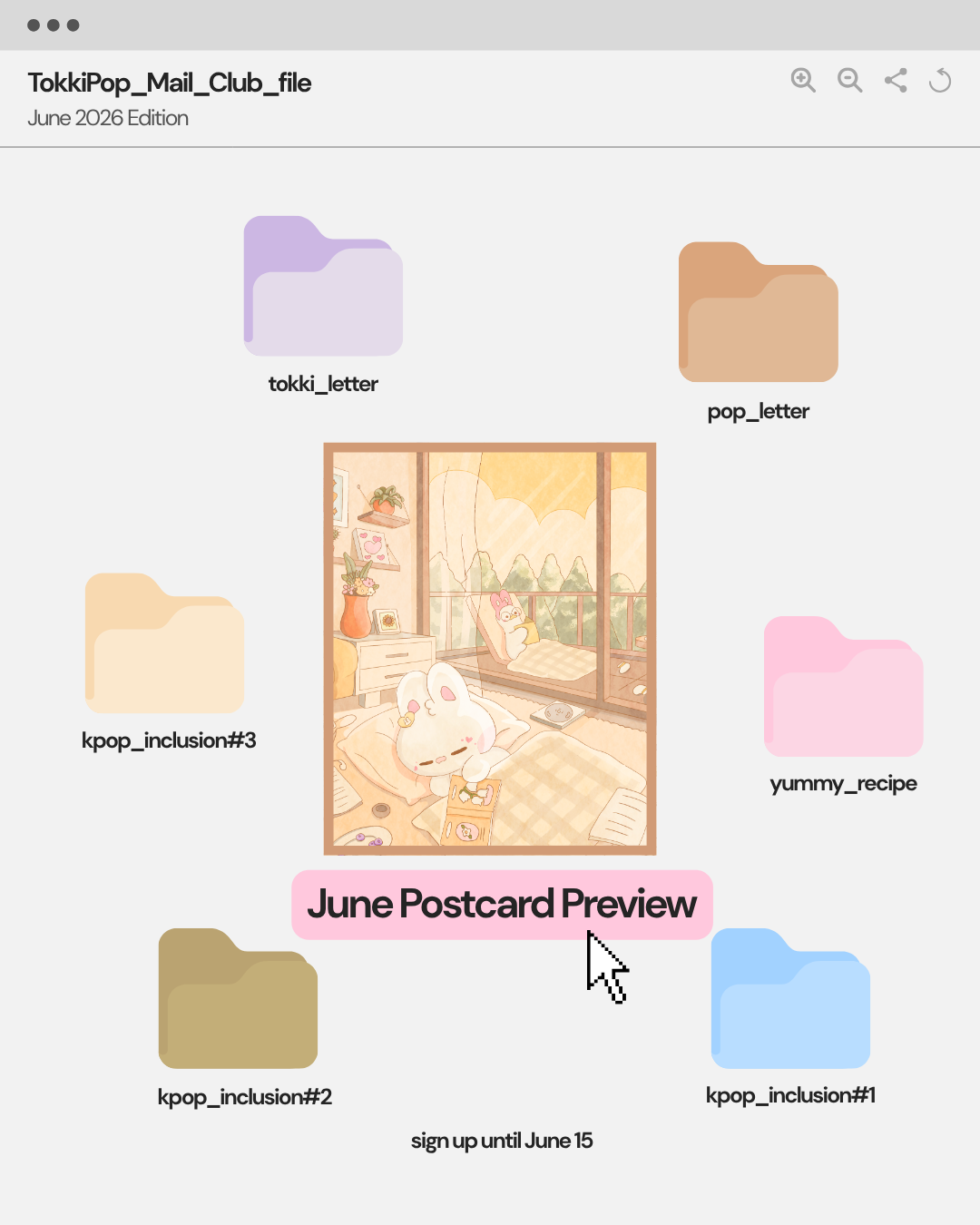 K-pop mail club subscription with exclusive TokkiPop artwork and official album inclusions