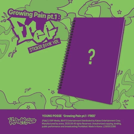 [PRE-ORDER] YOUNG POSSE - EP Album GROWING PAIN PT.1 : FREE (Sticker Book Ver.) with POB