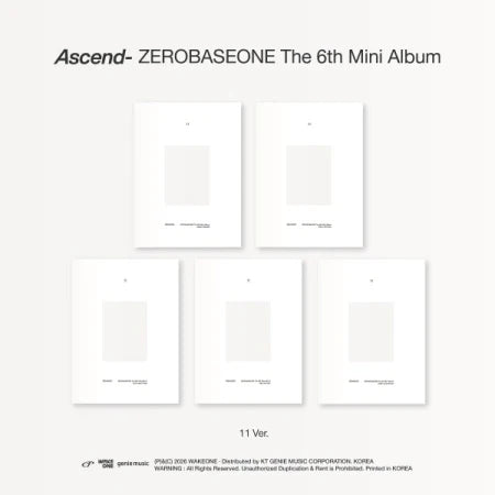 [PRE-ORDER] ZEROBASEONE - Ascend- [6th Mini Album - 11 Ver.] with POB option