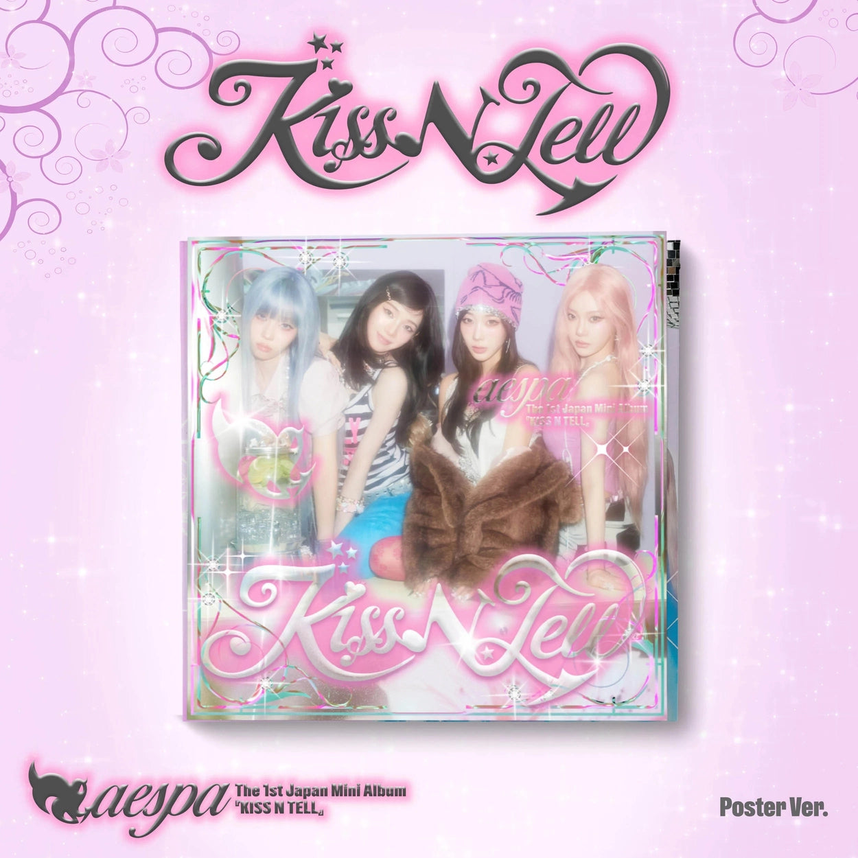 [PRE-ORDER] aespa - Kiss N Tell [JAPAN 1st Mini Album - All Ver.] - Poster Ver.
