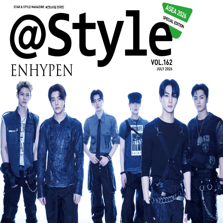 Magazine cover featuring ENHYPEN with @Style branding and ASEA 2024 logo.