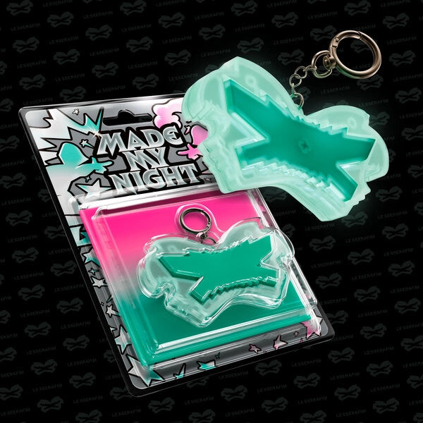 [PRE-ORDER] LE SSERAFIM - Made My Night [2nd Single Album - Glow Clicker Keychain Ver.] - Glow Clicker Keychain Mint Ver.