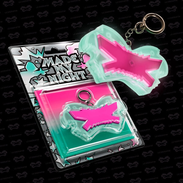 [PRE-ORDER] LE SSERAFIM - Made My Night [2nd Single Album - Glow Clicker Keychain Ver.] - Glow Clicker Keychain Pink Ver.