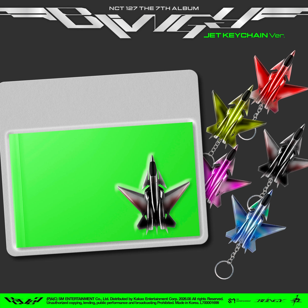 [PRE-ORDER] NCT 127 - BLINGY [7th Album - Jet Keychain Ver.]