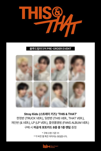 [PRE-ORDER] Stray Kids - THIS & THAT [10th Mini Album - & Ver.] with POB option