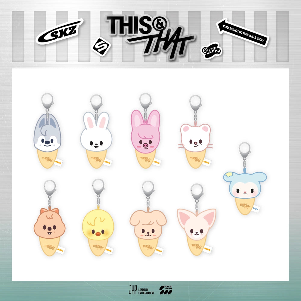 [PRE-ORDER] Stray Kids - THIS & THAT POP-UP MD: PLUSH KEYRING ICECREAM Ver.
