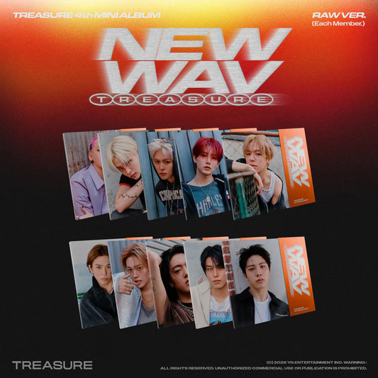 TREASURE - New Wav [4th Mini Album - Raw Ver.] with POB option