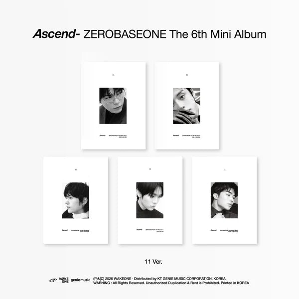 ZEROBASEONE - Ascend- [6th Mini Album - 11 Ver.] with POB option