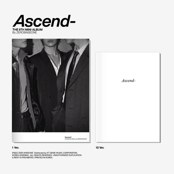ZEROBASEONE - Ascend- [6th Mini Album - Photobook Ver.] with POB option