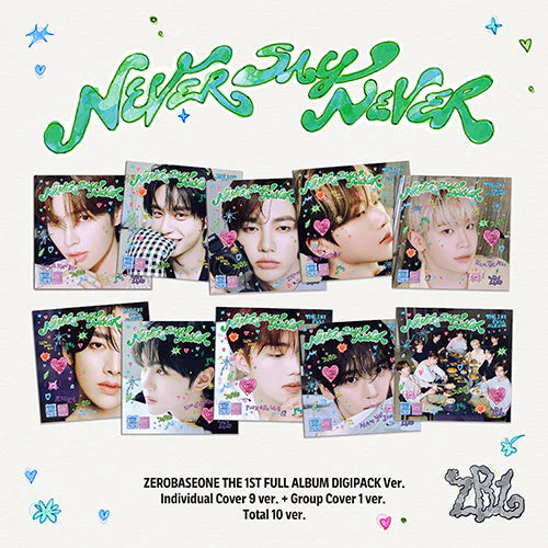[PRE-ORDER] ZEROBASEONE - The 1st Full Album NEVER SAY NEVER (Digipack Ver.) with POB option